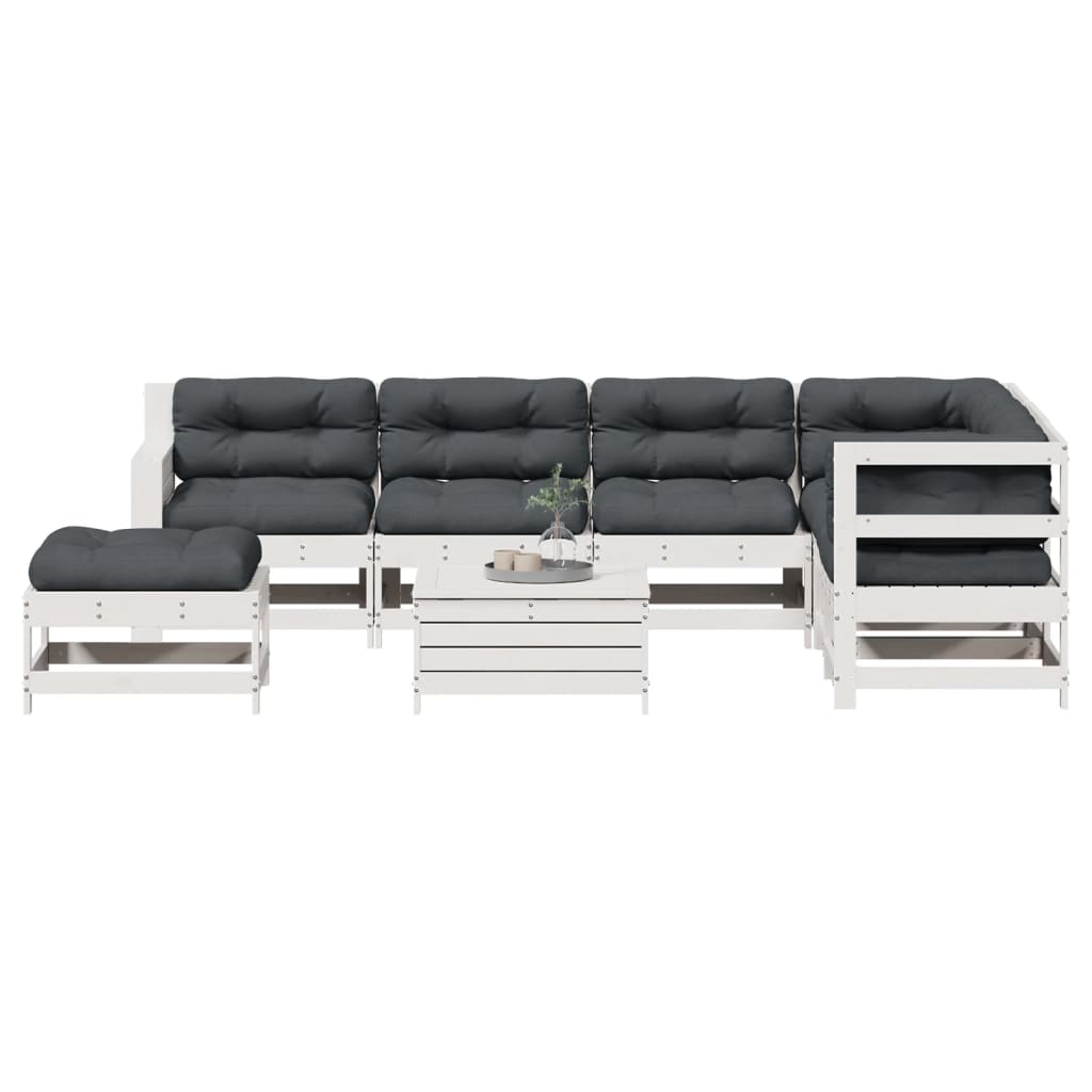 8-Tlg. Garten-Lounge-Set Mit Kissen Imprägniertes Kiefernholz