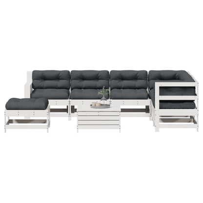 8-Tlg. Garten-Lounge-Set Mit Kissen Imprägniertes Kiefernholz