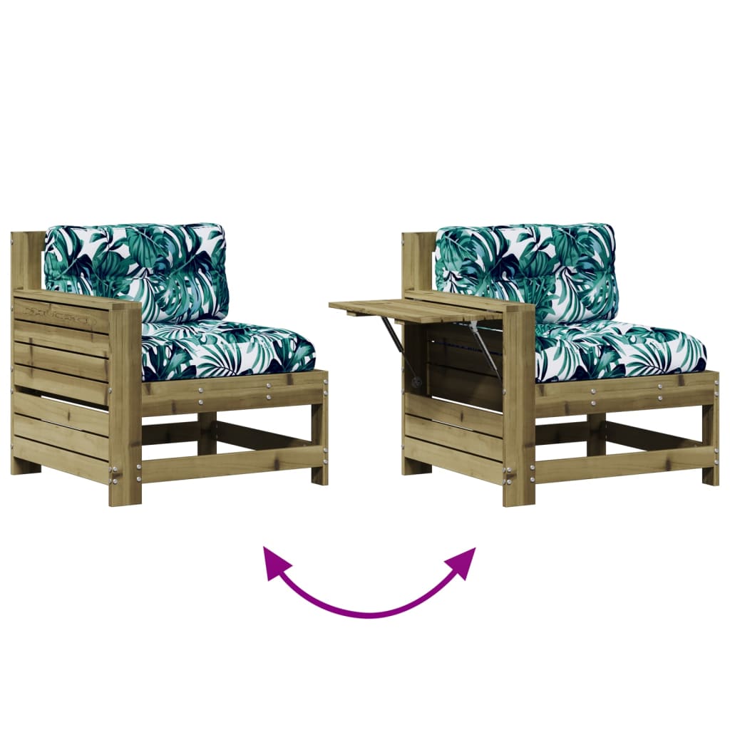 8-Tlg. Garten-Lounge-Set Mit Kissen Imprägniertes Kiefernholz