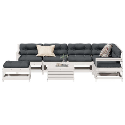 8-Tlg. Garten-Lounge-Set Mit Kissen Imprägniertes Kiefernholz