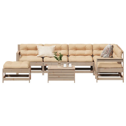 8-Tlg. Garten-Lounge-Set Mit Kissen Imprägniertes Kiefernholz