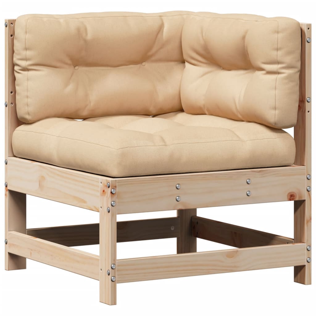 8-Tlg. Garten-Lounge-Set Mit Kissen Massivholz Kiefer