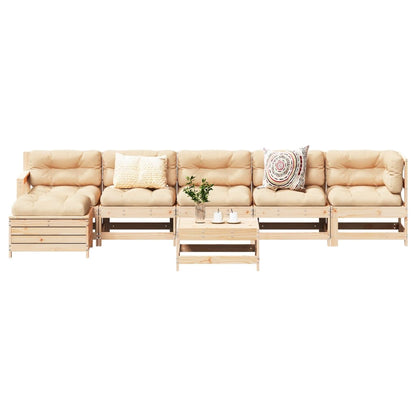 7-Tlg. Garten-Lounge-Set Kiefernholz Imprägniert