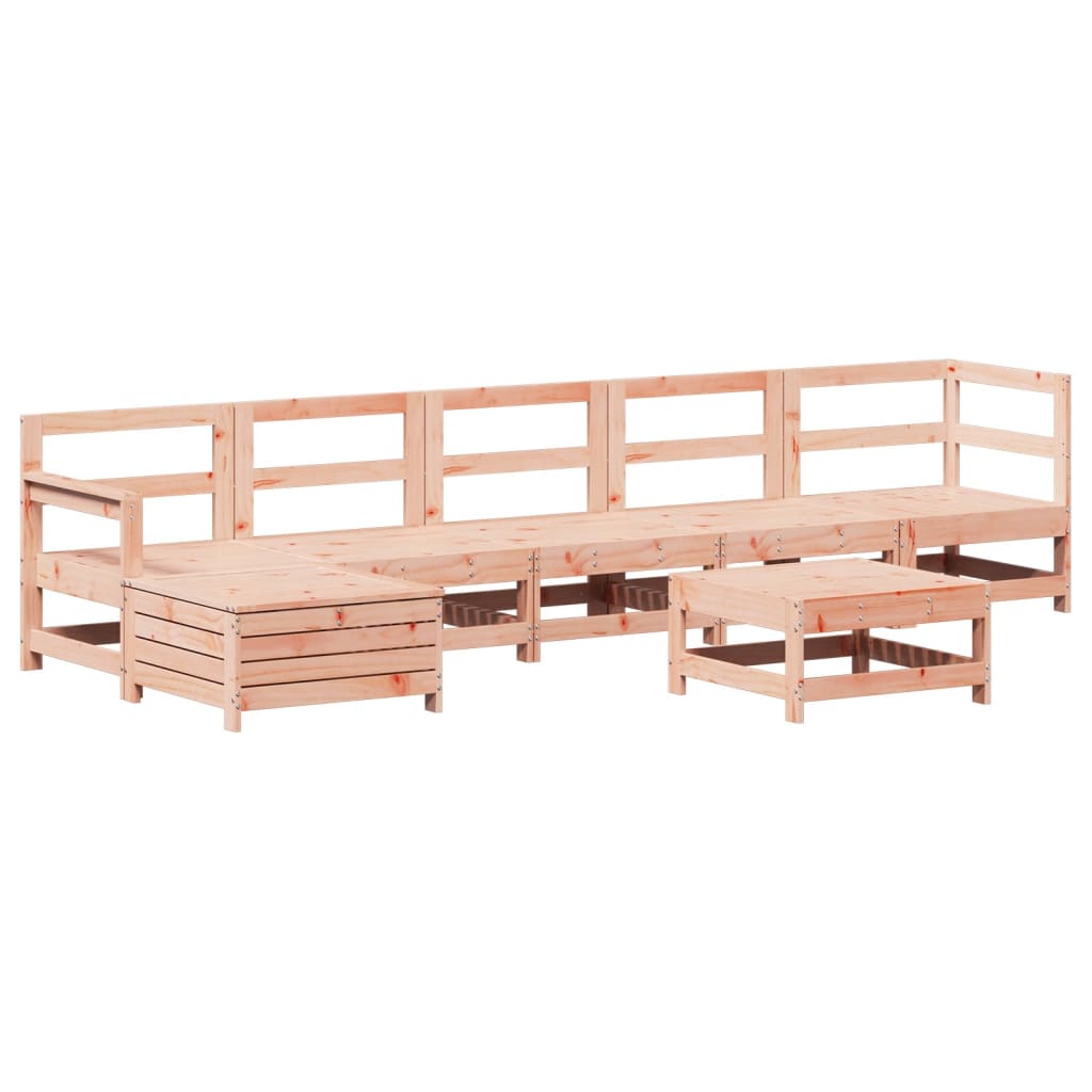 7-Tlg. Garten-Lounge-Set Massivholz Douglasie