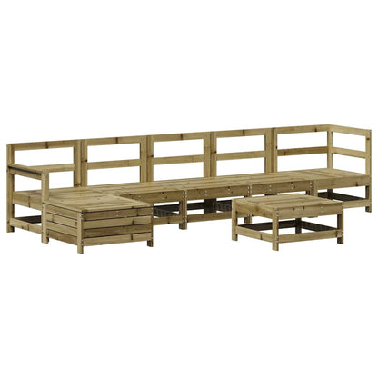 7-Tlg. Garten-Lounge-Set Kiefernholz Imprägniert