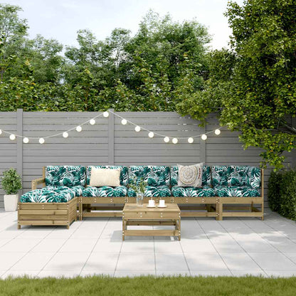 7-Tlg. Garten-Lounge-Set Kiefernholz Imprägniert