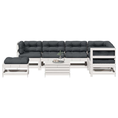 8-Tlg. Garten-Lounge-Set Mit Kissen Imprägniertes Kiefernholz