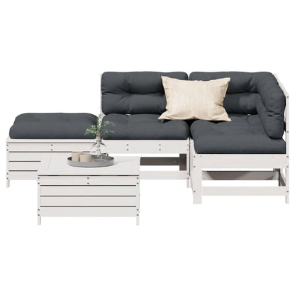 5-Tlg. Garten-Lounge-Set Mit Kissen Imprägniertes Kiefernholz