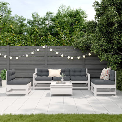 6-Tlg. Garten-Lounge-Set Mit Kissen Imprägniertes Kiefernholz