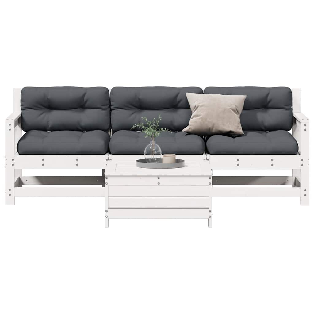 4-Tlg. Garten-Lounge-Set Mit Kissen Kiefernholz Imprägniert