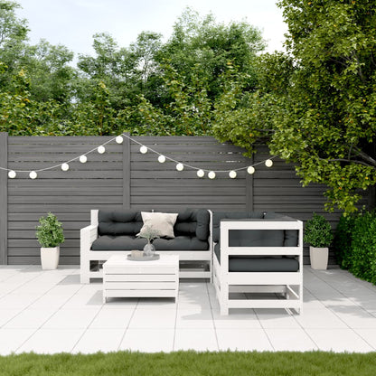 5-Tlg. Garten-Lounge-Set Mit Kissen Massivholz Kiefer