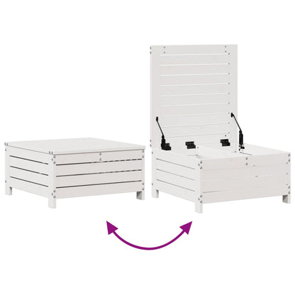 6-Tlg. Garten-Lounge-Set Mit Kissen Weiß Massivholz Kiefer