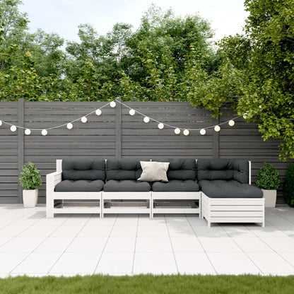 5-Tlg. Garten-Lounge-Set Mit Kissen Imprägniertes Kiefernholz