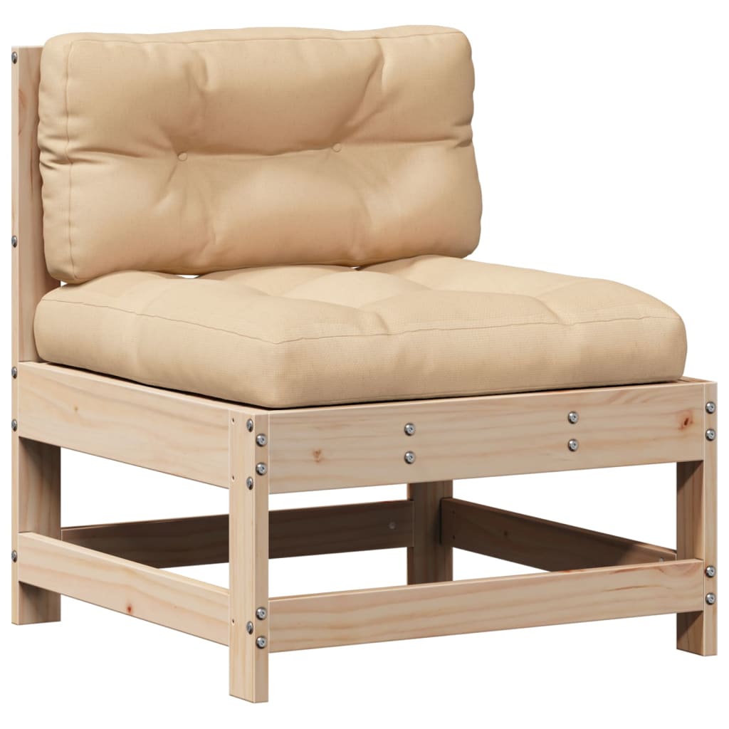 7-Tlg. Garten-Lounge-Set Mit Kissen Massivholz Kiefer