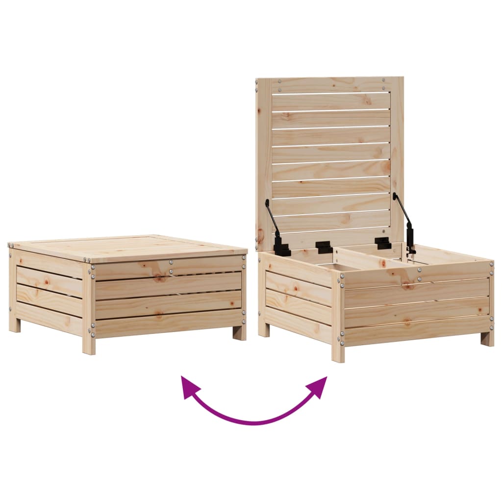 7-Tlg. Garten-Lounge-Set Mit Kissen Massivholz Kiefer
