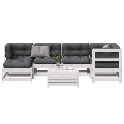 7-Tlg. Garten-Lounge-Set Mit Kissen Imprägniertes Kiefernholz