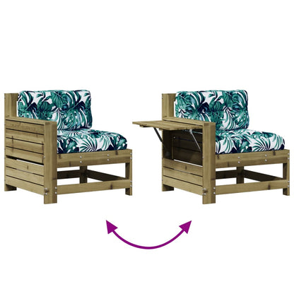 7-Tlg. Garten-Lounge-Set Mit Kissen Imprägniertes Kiefernholz