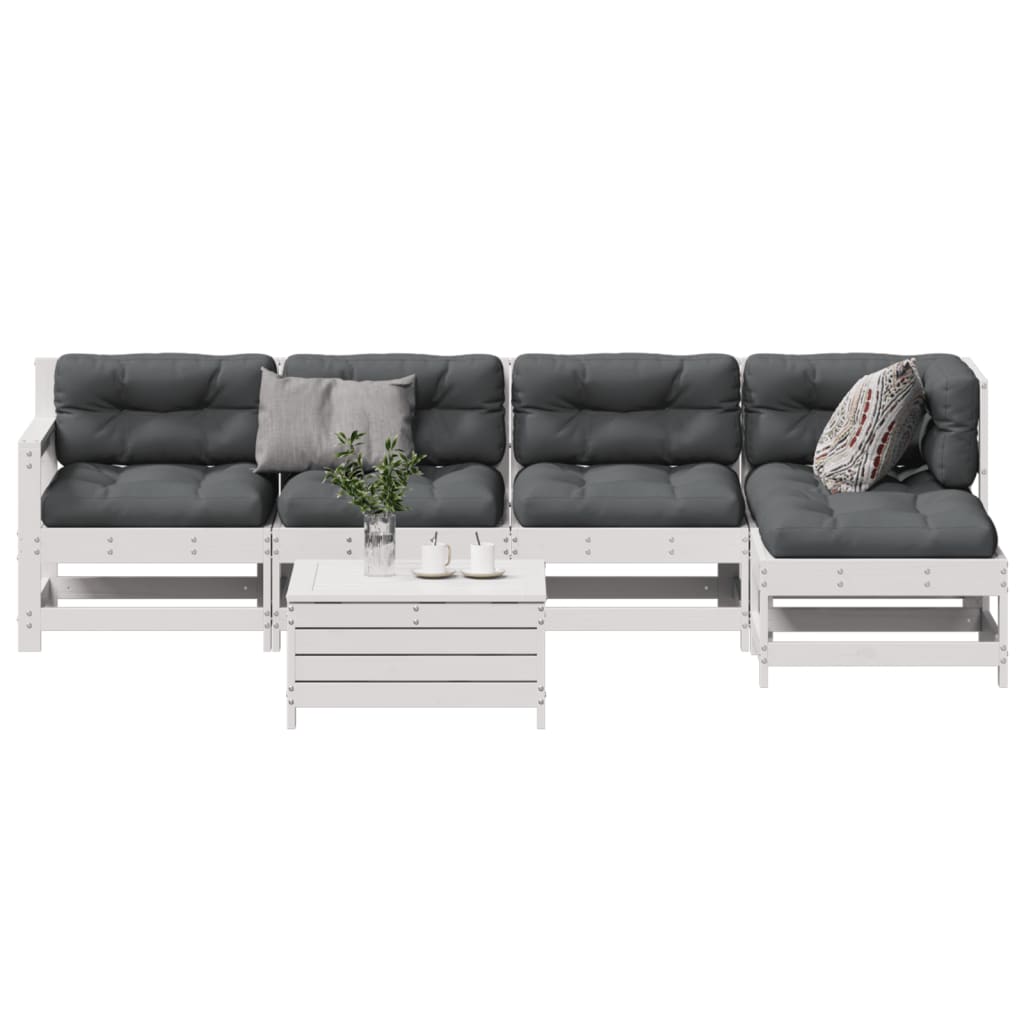 6-Tlg. Garten-Lounge-Set Mit Kissen Imprägniertes Kiefernholz