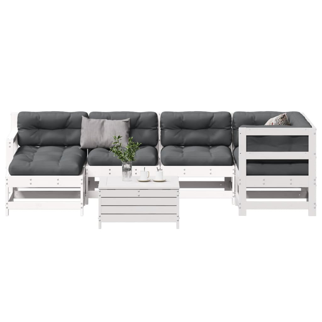 7-Tlg. Garten-Lounge-Set Mit Kissen Imprägniertes Kiefernholz