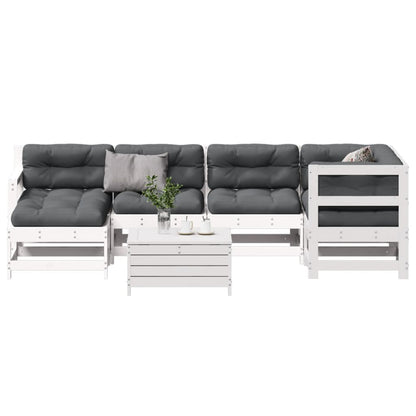 7-Tlg. Garten-Lounge-Set Mit Kissen Imprägniertes Kiefernholz