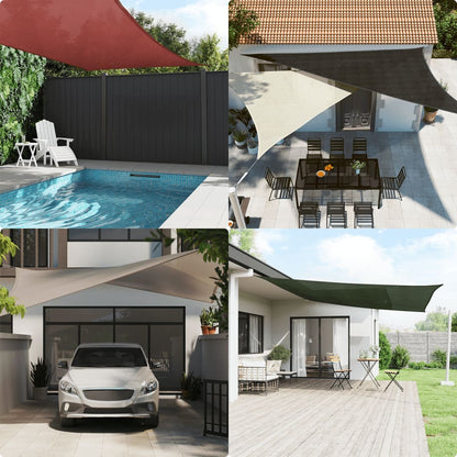 Sonnensegel 160 G/M² Quadratisch 6X6 M Hdpe Hellgrau