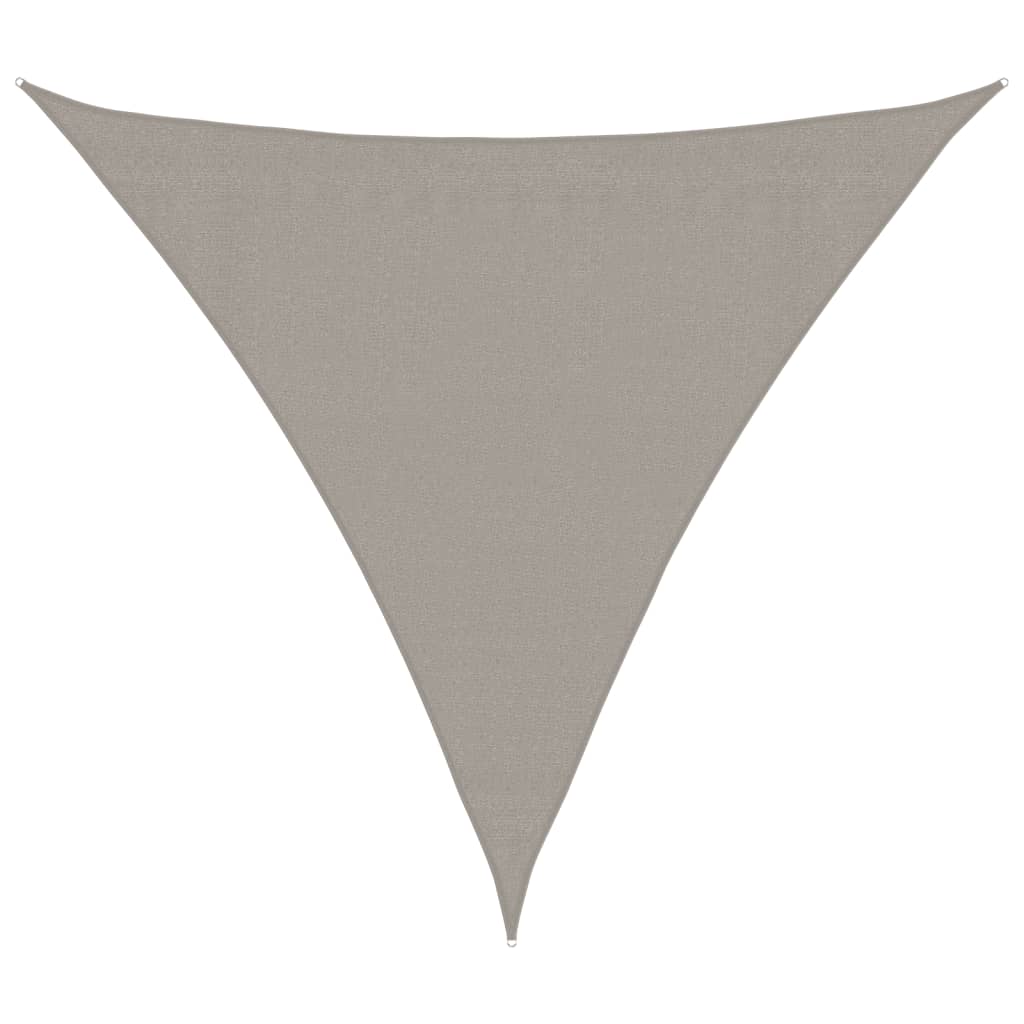 Sonnensegel 160 G/M² Dreieckig 3X3X3 M Hdpe Hellgrau