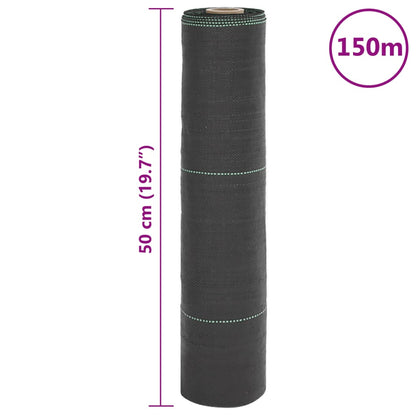 Unkrautvlies Schwarz 0,5X150 M Pp
