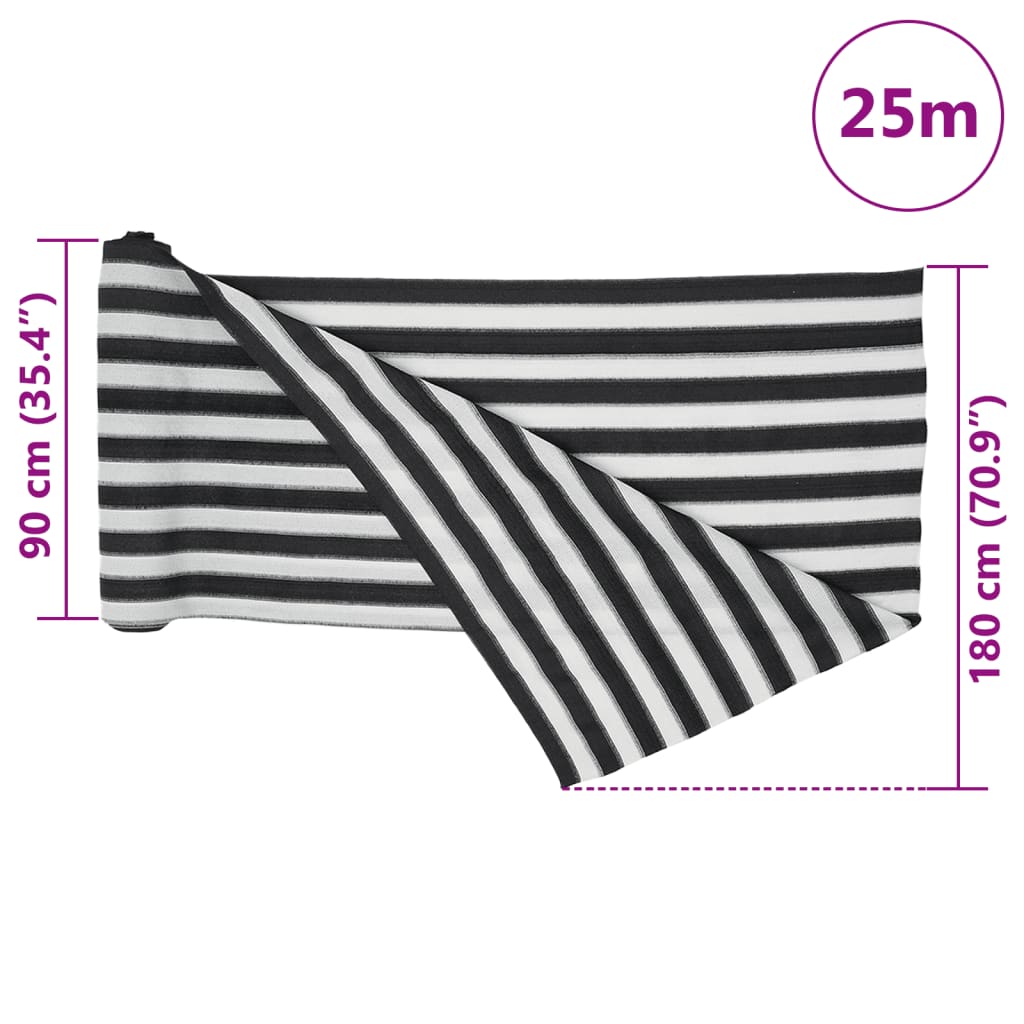 Zaunblende 1,8X25 M Hdpe 150 G/M² Anthrazit Und Weiß