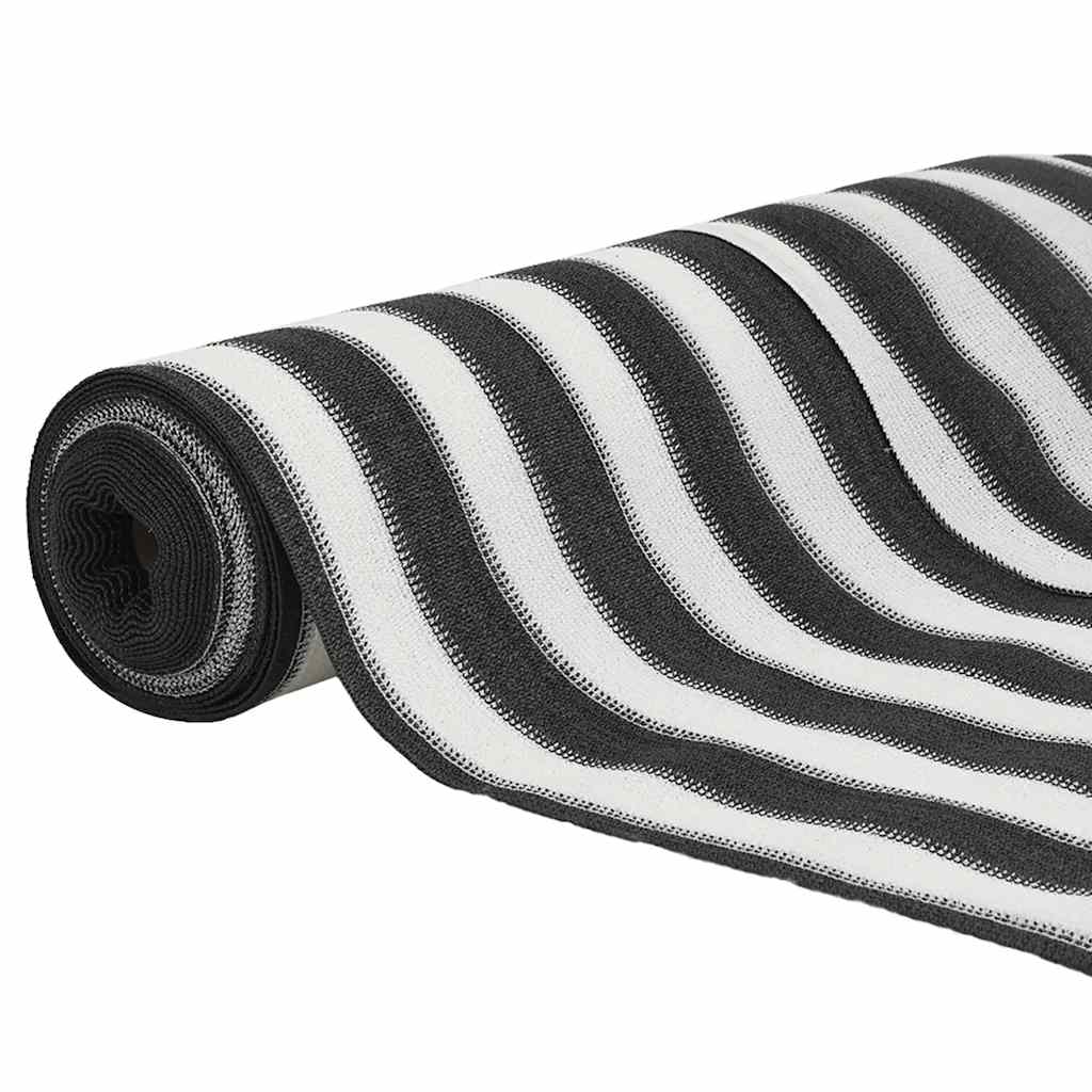 Zaunblende 2X25 M Hdpe 150 G/M² Anthrazit Und Weiß
