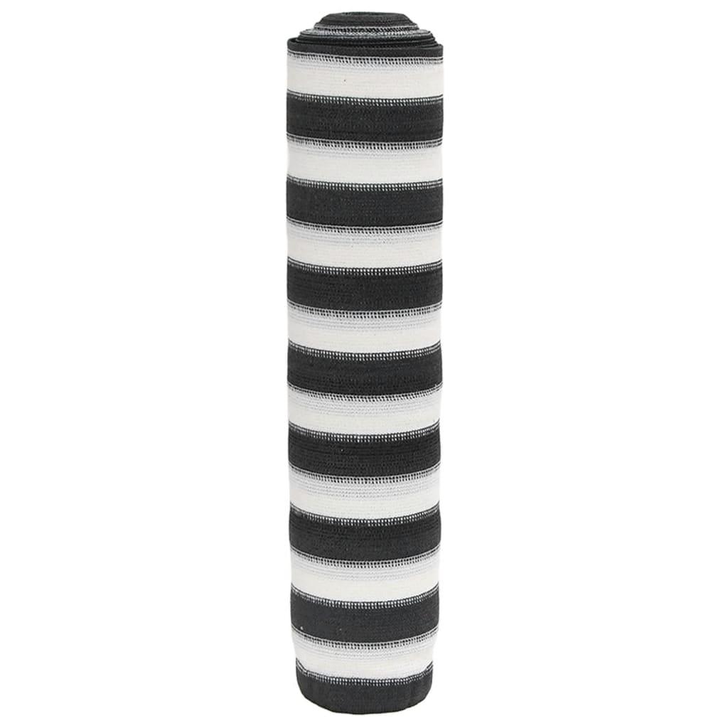 Zaunblende 1X10 M Hdpe 195 G/M² Anthrazit Und Weiß