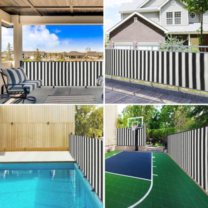 Zaunblende 1,5X25 M Hdpe 195 G/M² Anthrazit Und Weiß