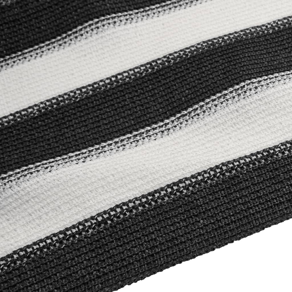 Zaunblende 1,8X10 M Hdpe 195 G/M² Anthrazit Und Weiß