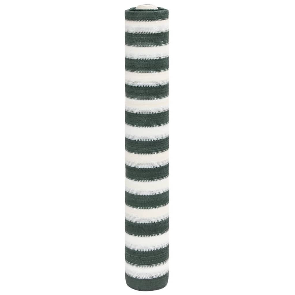 Zaunblende Grün Und Weiß 3,6X10 M Hdpe 75 G/M² Grün Und Weiß