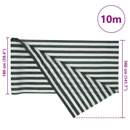 Zaunblende Grün Und Weiß 3,6X10 M Hdpe 75 G/M² Grün Und Weiß