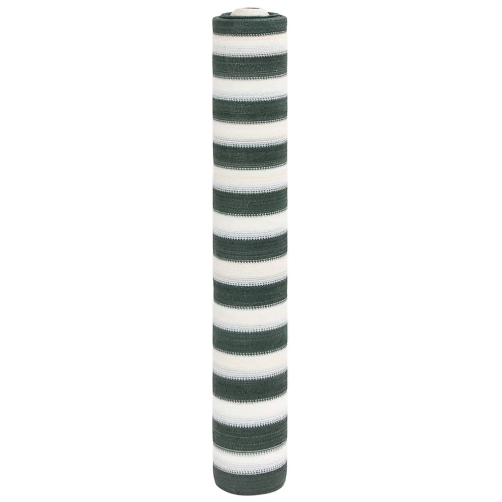 Zaunblende 1,5X25 M Hdpe 195 G/M² Grün Und Weiß