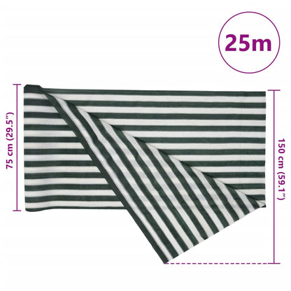 Zaunblende 1,5X25 M Hdpe 195 G/M² Grün Und Weiß