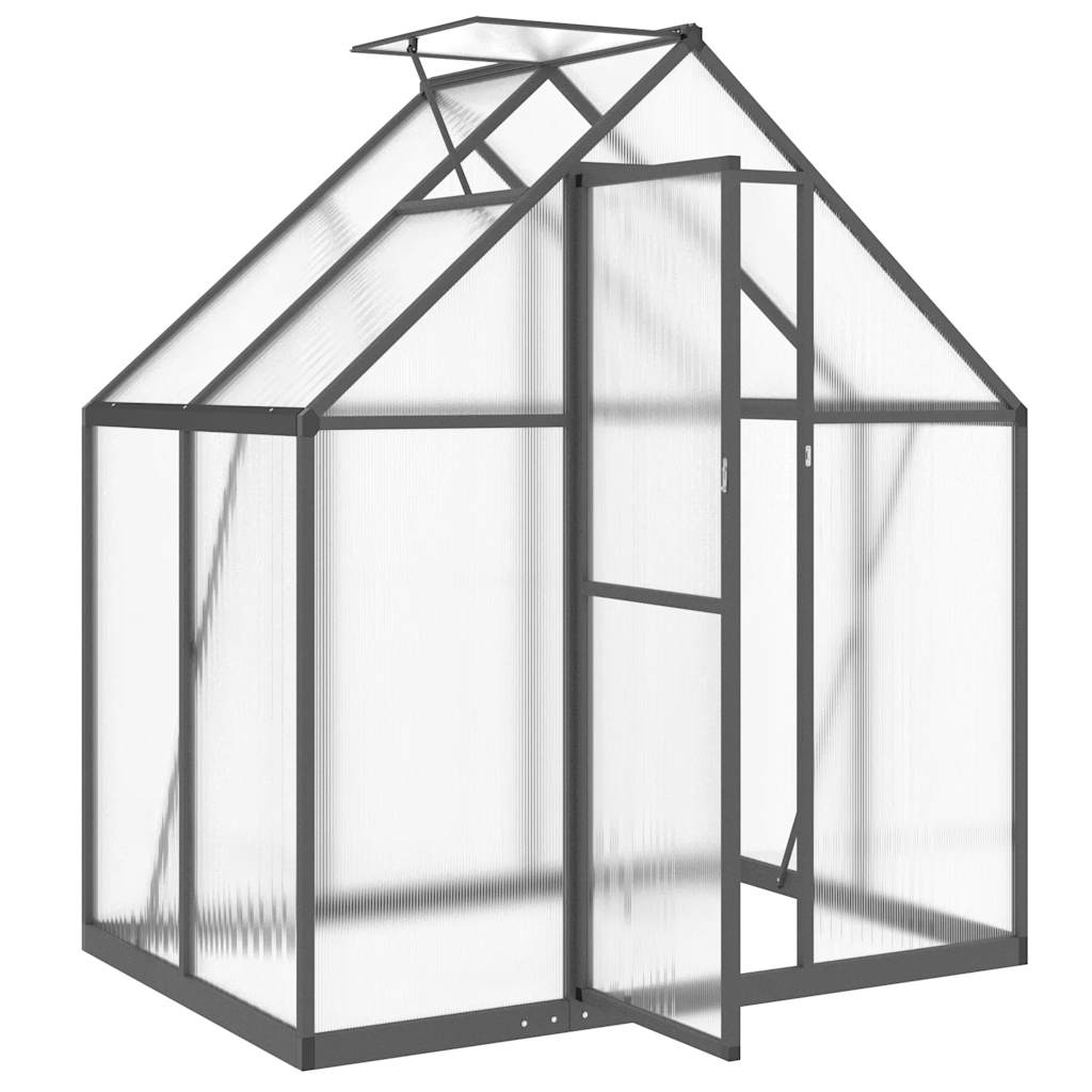 Gewächshaus Mit Fundamentrahmen 169X114X195 Cm Alu