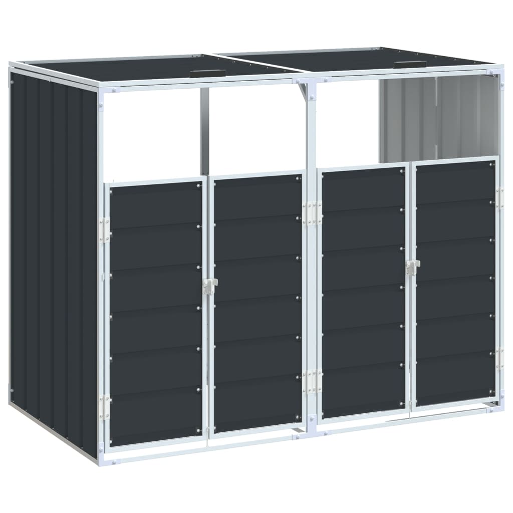 Mülltonnenbox Für 2 Tonnen 144X81X113 Cm Stahl
