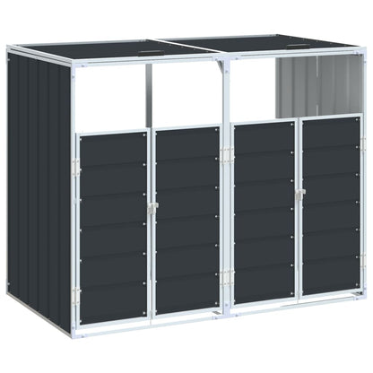 Mülltonnenbox Für 2 Tonnen 144X81X113 Cm Stahl