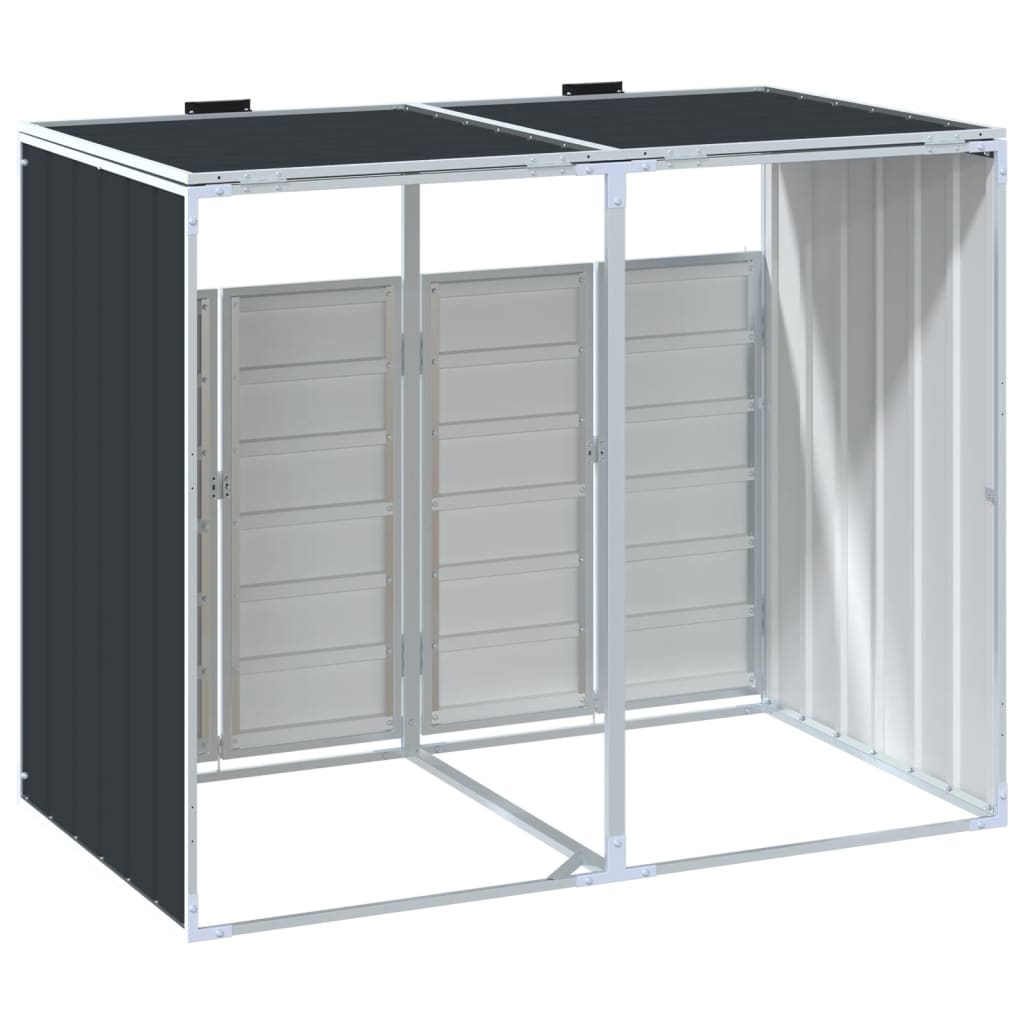 Mülltonnenbox Für 2 Tonnen 144X81X113 Cm Stahl
