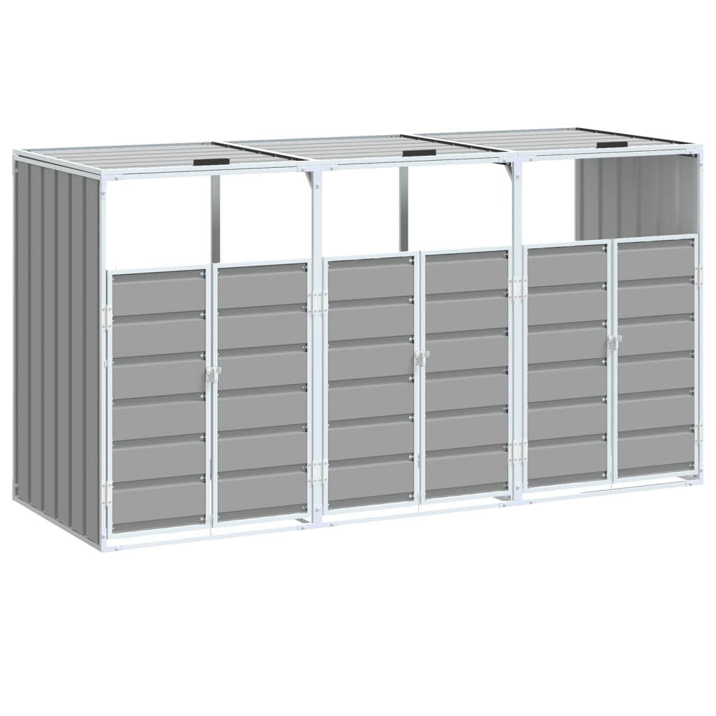 Mülltonnenbox Für 3 Tonnen 216X81X115 Cm Stahl