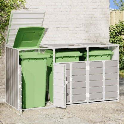 Mülltonnenbox Für 3 Tonnen 216X81X115 Cm Stahl