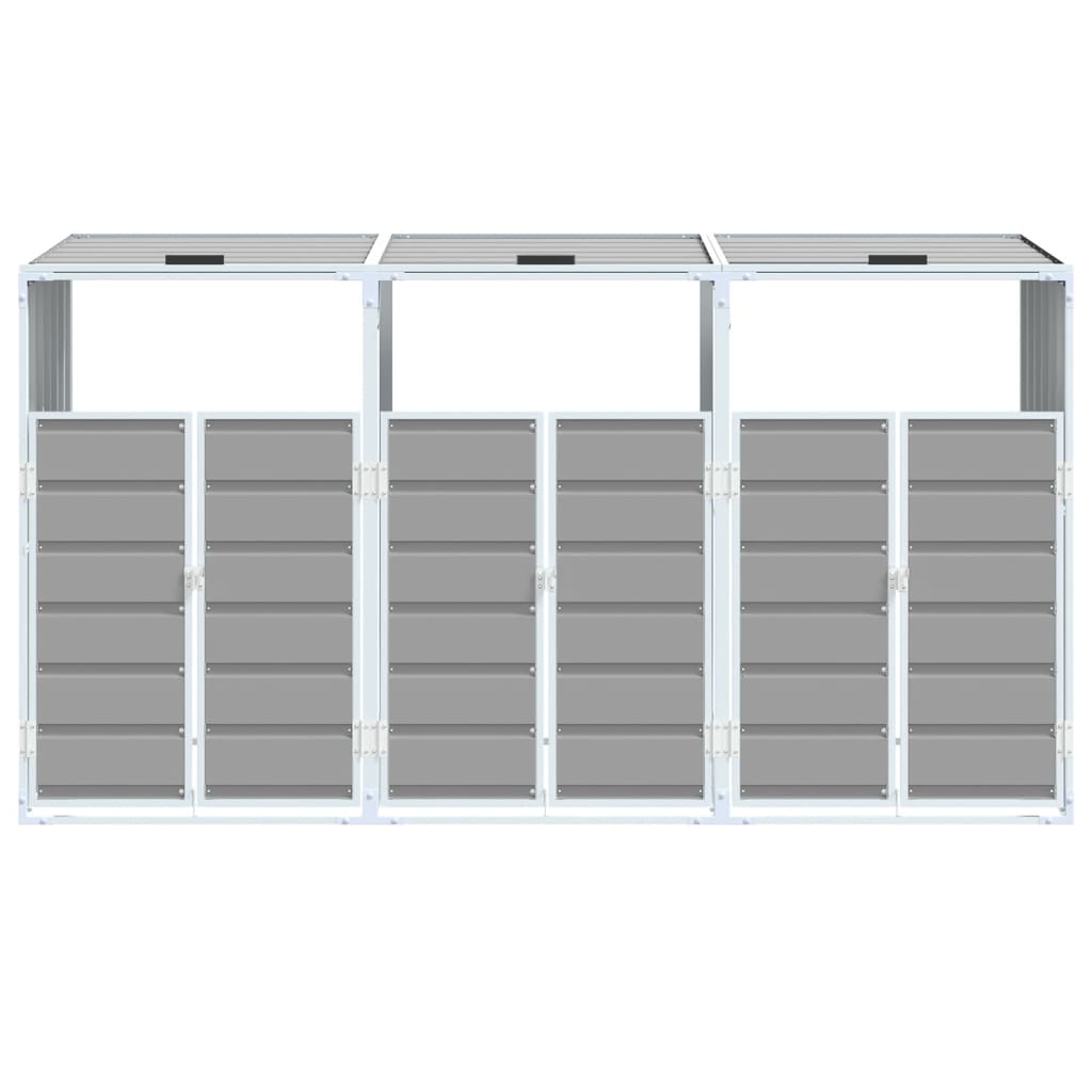 Mülltonnenbox Für 3 Tonnen 216X81X115 Cm Stahl