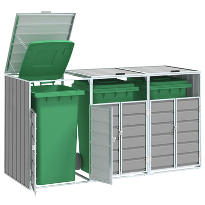 Mülltonnenbox Für 3 Tonnen 216X81X115 Cm Stahl