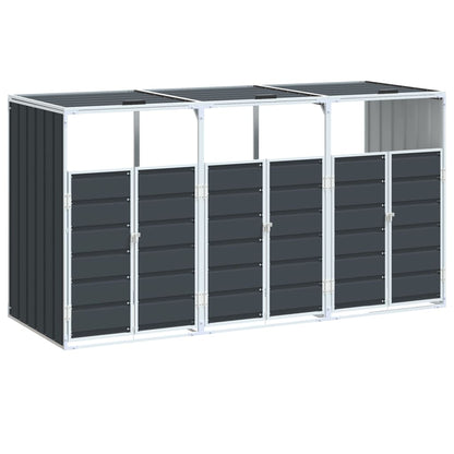 Mülltonnenbox Für 3 Tonnen 216X81X115 Cm Stahl