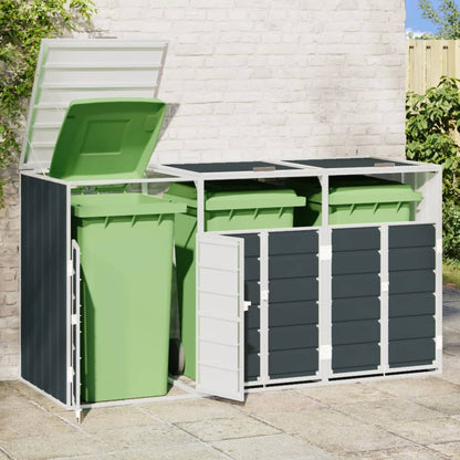 Mülltonnenbox Für 3 Tonnen 216X81X115 Cm Stahl
