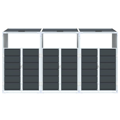 Mülltonnenbox Für 3 Tonnen 216X81X115 Cm Stahl