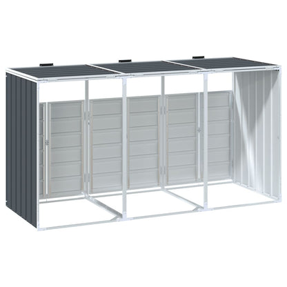 Mülltonnenbox Für 3 Tonnen 216X81X115 Cm Stahl