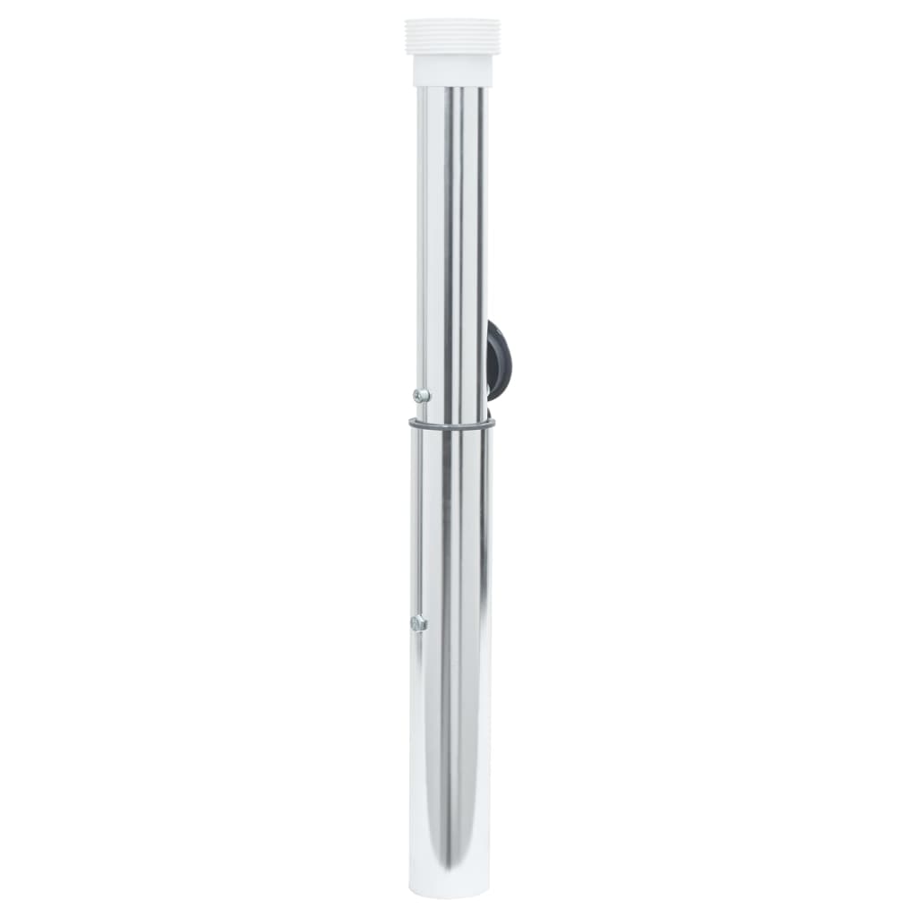Bodenhülse Für Sonnenschirm Mit 40-50 Mm Mast Silbern Aluminum Creme
