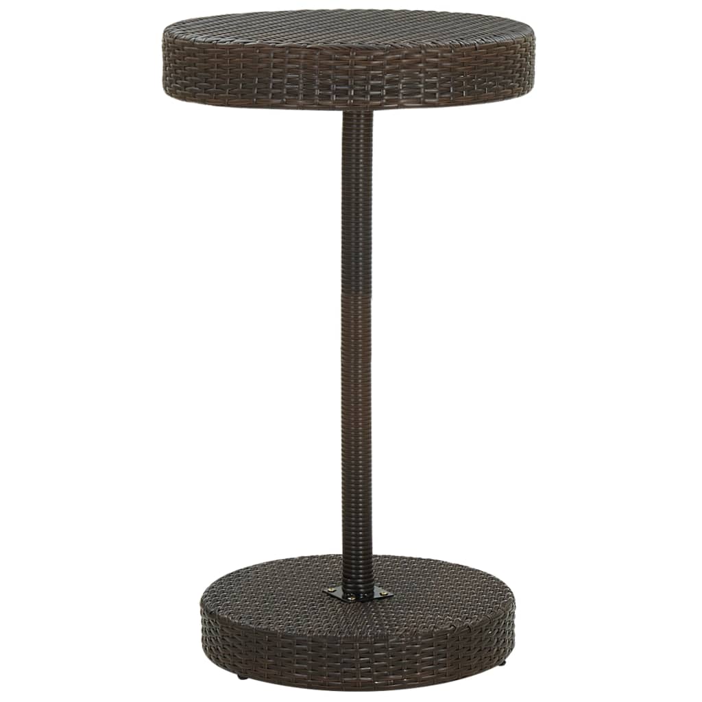 3-Tlg. Gartenbar-Set Mit Kissen Poly Rattan